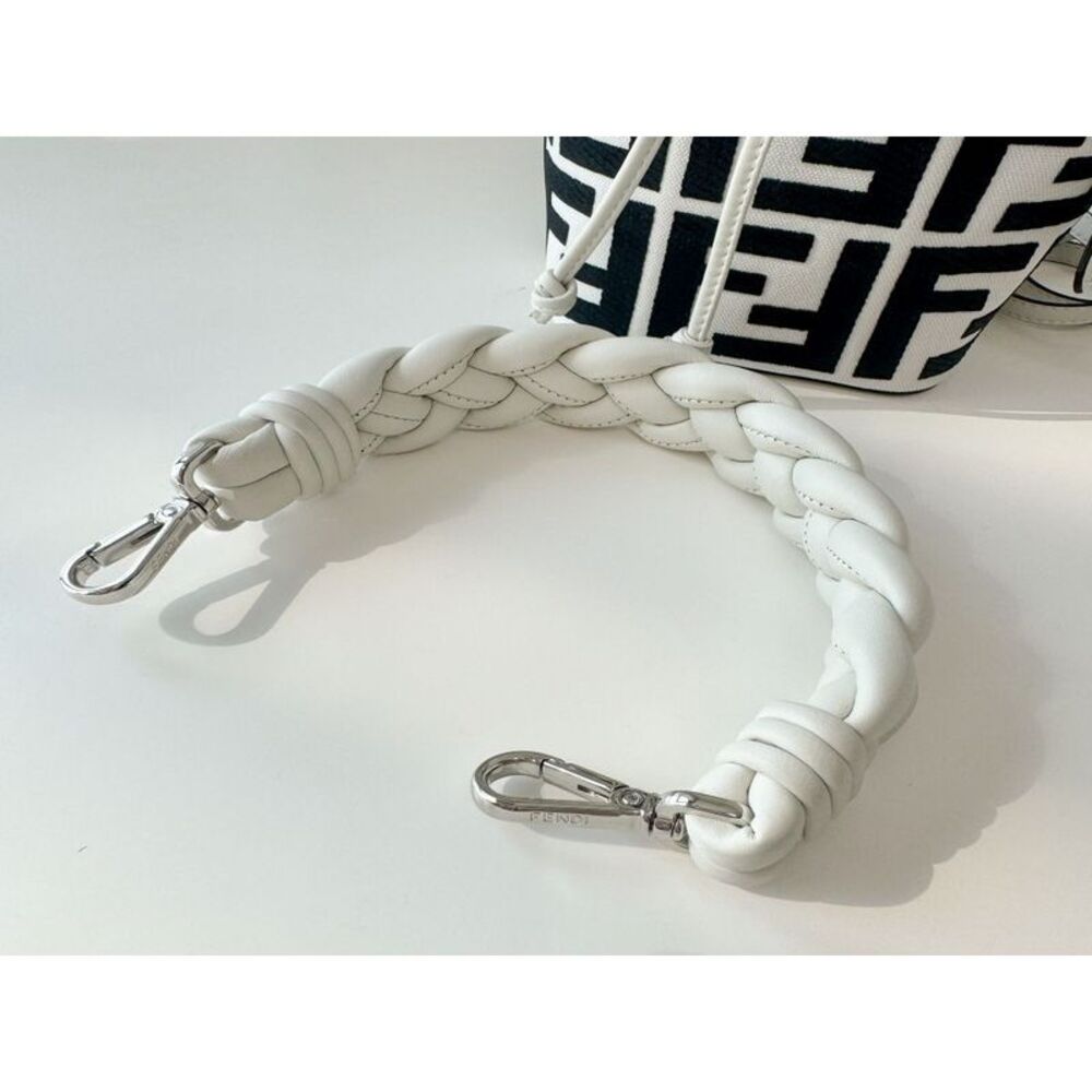 Montrezzo Ff Embroidered Canvas Mini Bag White - Picture 5 of 5